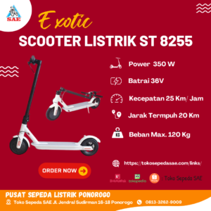 electric scooter exotic st-8255 white